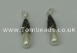 CGP318 8*30mm teardrop pearl shell pendants wholesale