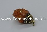 CGP3196 20*30mm - 25*40mm nuggets plated druzy quartz pendants