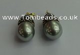 CGP325 15*25mm - 15*30mm teardrop pearl shell pendants wholesale