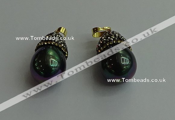 CGP327 15*25mm - 15*30mm teardrop pearl shell pendants wholesale