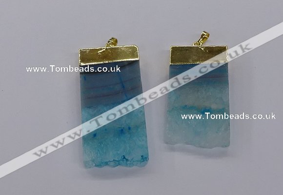 CGP3272 30*50mm - 30*65mm freeform druzy agate pendants