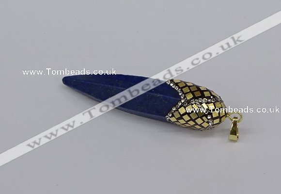 CGP3361 15*50mm - 16*65mm sticks lapis lazuli gemstone pendants