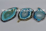 CGP3399 45*50mm - 45*60mm freeform druzy agate pendants