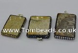 CGP3423 35*60mm - 40*50mm rectangle fossil coral pendants