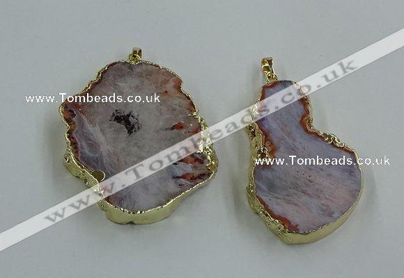 CGP3440 30*45mm - 45*55mm freeform south red agate pendants