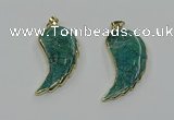 CGP3496 22*45mm - 25*50mm wing-shaped fossil coral pendants