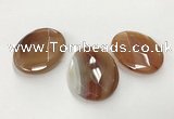 CGP3575 40*50mm faceted oval agate pendants wholesale