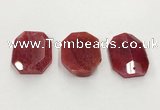CGP3591 32*42mm faceted octagonal agate pendants wholesale