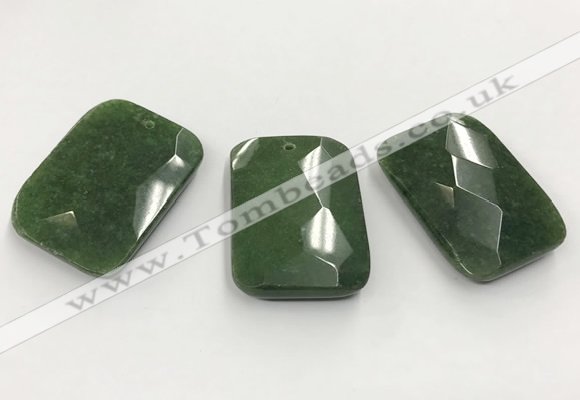 CGP3607 32*45mm faceted rectangle candy jade pendants wholesale