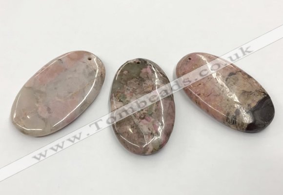 CGP3620 35*60mm oval rhodochrosite gemstone pendants