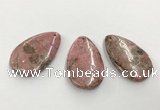 CGP3621 30*50mm flat teardrop rhodochrosite gemstone pendants