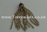 CGP421 2*3mm faceted rondelle handmade chinese crystal tassel pendants