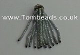 CGP424 2*3mm faceted rondelle handmade chinese crystal tassel pendants