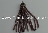 CGP426 2*3mm faceted rondelle handmade chinese crystal tassel pendants