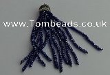 CGP428 2*3mm faceted rondelle handmade chinese crystal tassel pendants