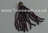 CGP442 2*3mm faceted rondelle handmade chinese crystal tassel pendants