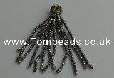 CGP446 2*3mm faceted rondelle handmade chinese crystal tassel pendants