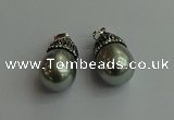 CGP460 15*25mm - 15*30mm teardrop pearl shell pendants wholesale