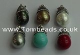 CGP464 15*25mm - 15*30mm teardrop pearl shell pendants wholesale