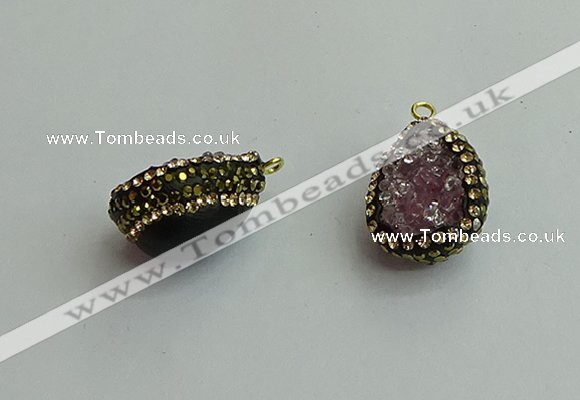 CGP481 15*20mm teardrop crystal glass pendants wholesale