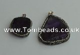 CGP560 25*35mm - 35*45mm freeform amethyst pendants wholesale