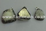 CGP564 22*30mm - 35*40mm freeform druzy agate pendants wholesale