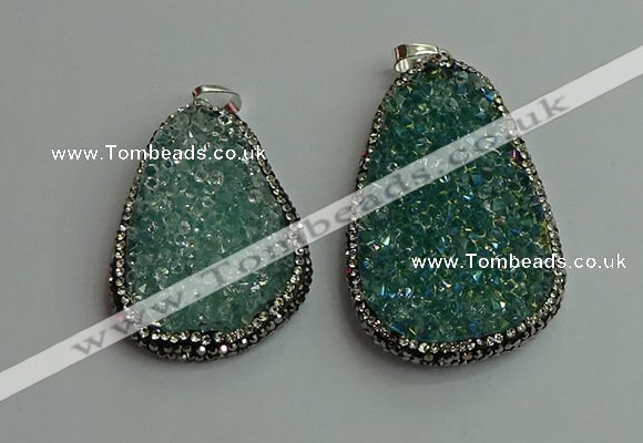 CGP575 30*45mm - 40*50mm freeform crystal glass pendants wholesale