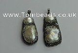CGP614 22*40mm - 25*50mm freeform pearl pendants wholesale