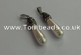 CGP618 10*40mm teardrop shell pearl pendants wholesale