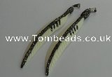 CGP655 18*95mm feather bone pendants wholesale