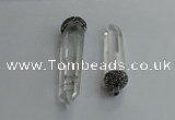 CGP713 16*55mm - 18*75mm sticks white crystal pendants