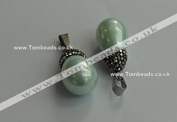 CGP715 15*25mm - 15*30mm teardrop shell pearl pendants wholesale