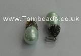 CGP717 15*25mm - 15*30mm teardrop shell pearl pendants wholesale