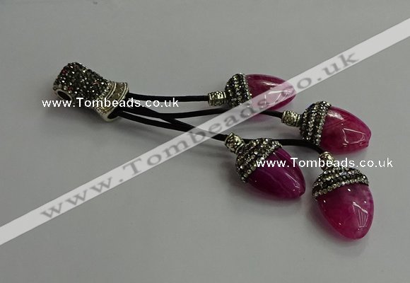 CGP739 18*25mm agate gemstone tassel pendants wholesale