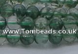 CGQ511 15.5 inches 6mm round matte imitation green phantom quartz beads