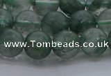 CGQ513 15.5 inches 10mm round matte imitation green phantom quartz beads