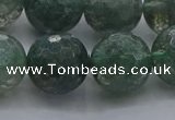 CGQ526 15.5 inches 16mm faceted round imitation green phantom quartz beads