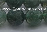 CGQ527 15.5 inches 18mm faceted round imitation green phantom quartz beads