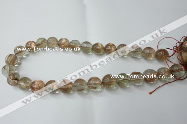 CGQ62 15.5 inches 16mm round gold sand quartz beads wholesale