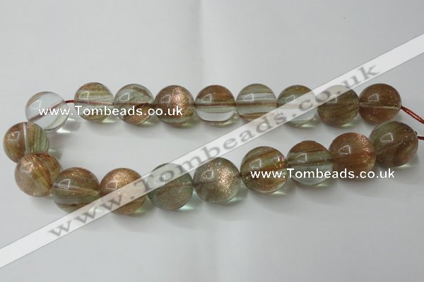 CGQ64 15.5 inches 20mm round gold sand quartz beads wholesale