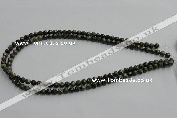 CGR01 16 inches 6mm round green rain forest stone beads wholesale