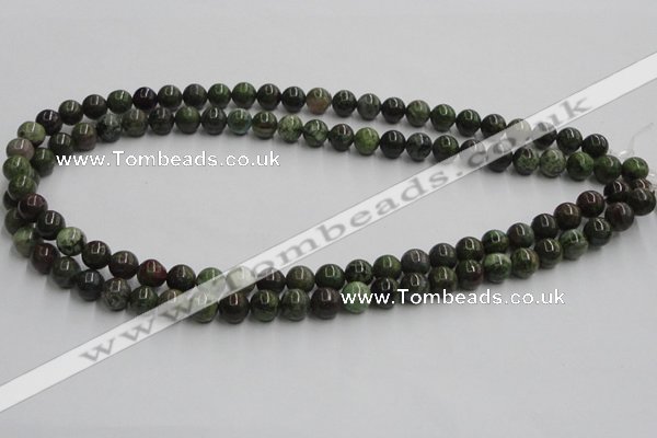 CGR02 16 inches 8mm round green rain forest stone beads wholesale