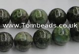 CGR04 16 inches 12mm round green rain forest stone beads wholesale