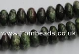 CGR05 16 inches 6*12mm rondelle green rain forest stone beads wholesale