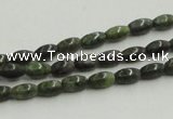 CGR06 16 inches 4*6mm rice green rain forest stone beads wholesale