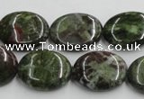 CGR11 16 inches 15*20mm oval green rain forest stone beads wholesale