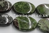 CGR12 16 inches 22*30mm oval green rain forest stone beads wholesale