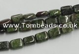 CGR17 16 inches 6*8mm rectangle green rain forest stone beads wholesale