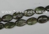 CGR27 15.5 inches 8*12mm oval green rain forest stone beads