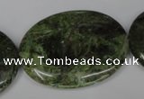 CGR29 15.5 inches 30*40mm oval green rain forest stone beads